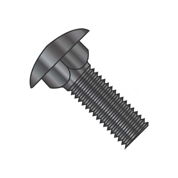 Usa Industrials Round Neck, 1/4"-20, 6" L, Steel, Black Oxide & Oil BULK-BOLT-543 - main